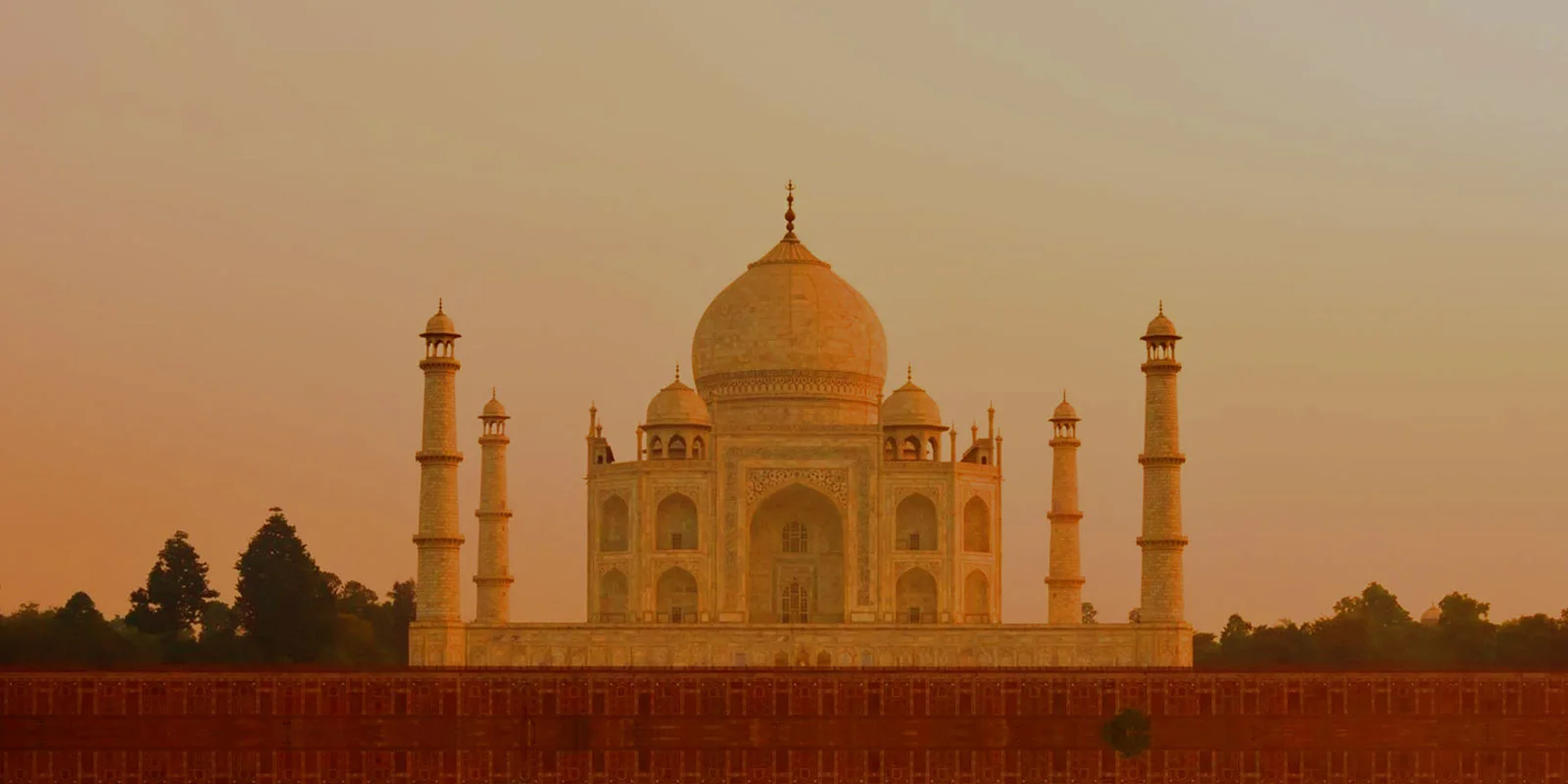 Sunset with Taj Mahal